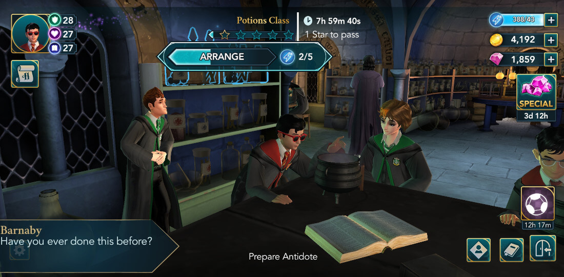 Chapter 8, Year 6 - Harry Potter Hogwarts Mystery Walkthrough