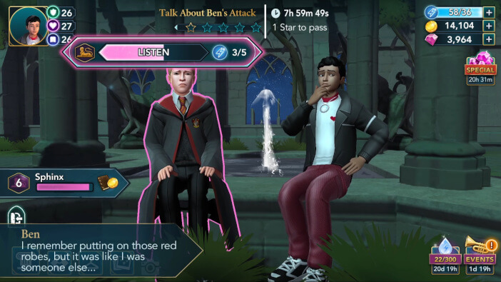 Harry Potter Hogwarts Mystery Walkthrough Year 5 Chapter 1